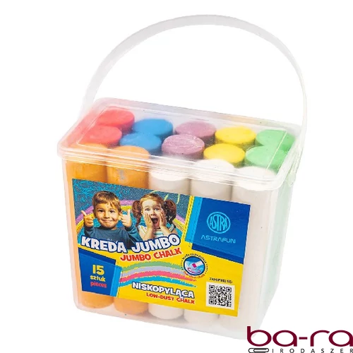 Aszfaltkréta ASTRA FUN vödrös jumbo 15 darabos