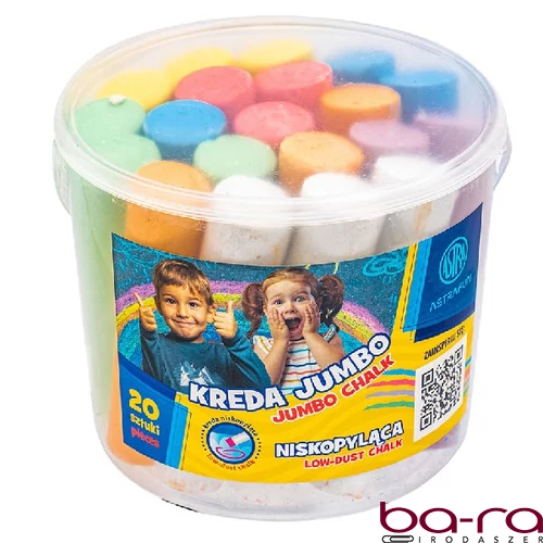 Aszfaltkréta ASTRA FUN vödrös jumbo 20 darabos