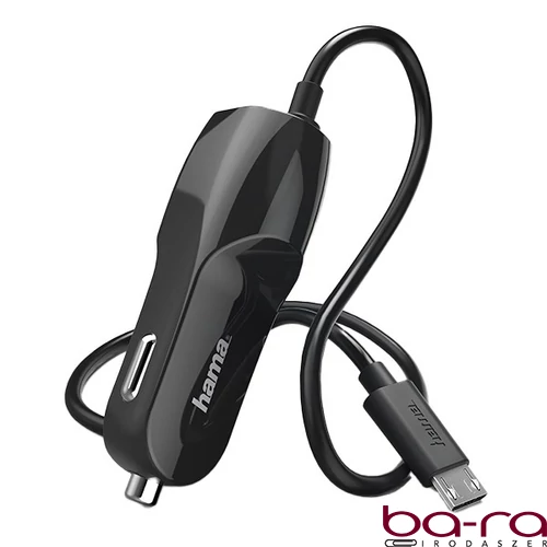 Autós töltő HAMA micro-USB 1A fekete