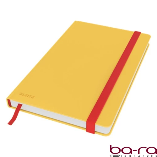 Beírókönyv kockás LEITZ A/5 80 lapos Cosy Soft Touch keményfedeles melegsárga