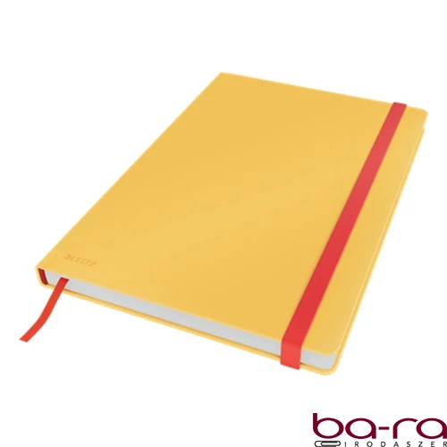 Beírókönyv kockás LEITZ B/5 80 lapos Cosy Soft Touch keményfedeles melegsárga