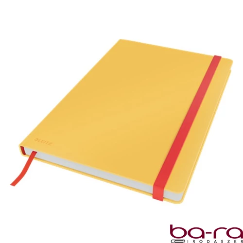 Beírókönyv vonalas LEITZ B/5 80 lapos Cosy Soft Touch keményfedeles melegsárga
