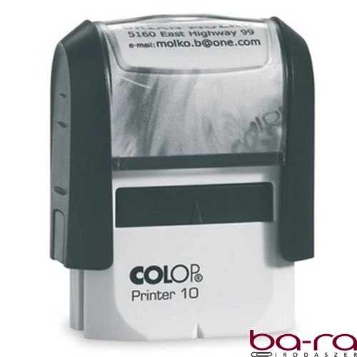 Bélyegző COLOP Printer IQ10 fekete ház fekete párna