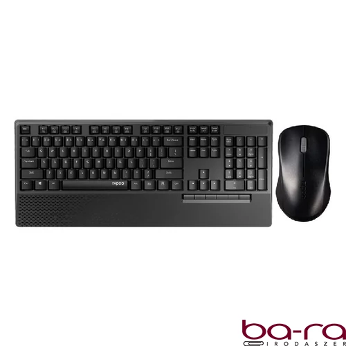 Billentyűzet + egér vezeték nélküli RAPOO X1960 2,4 Ghz fekete