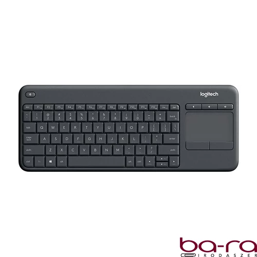 Billentyűzet vezeték nélküli LOGITECH K400 Plus Touchpad fekete