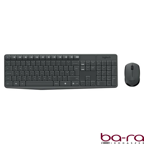 Billentyűzet vezeték nélküli LOGITECH MK235 HUN 2,4 Ghz szürke