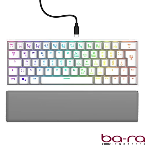 Billentyűzet vezetékes URAGE Exodus 760TKL mechanikus Red switch RGB fehér