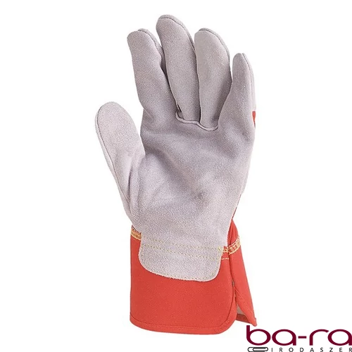 Bőrkesztyű COVERGUARD vászon piros 10-es 2 darab/pár