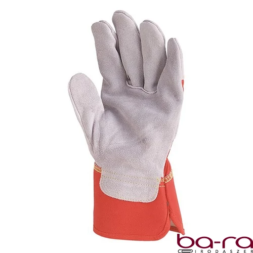 Bőrkesztyű COVERGUARD vászon piros 8-as 2 darab/pár