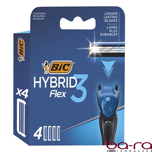 Borotvafej BIC Hybrid Flex3 mozgófejes mozgópengés 4 darab/bliszter
