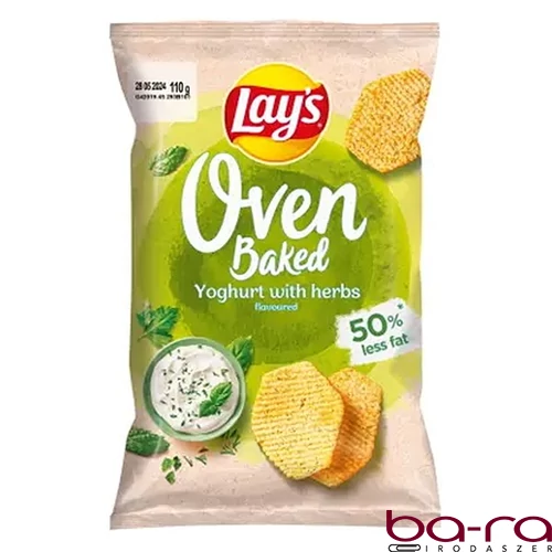 Burgonyachips LAY`S Oven Baked joghurtos-zöldfűszeres 110 g