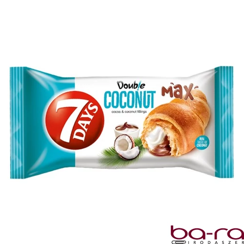 Croissant 7DAYS Double kakaós és kókuszos töltelékkel 80 g