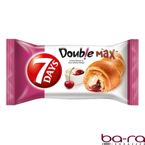 Croissant 7DAYS Double meggyes és vaníliás töltelékkel 80 g