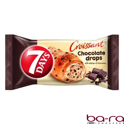 Croissant 7DAYS Max Chocolate Drops csokoládé darabokkal 70 g