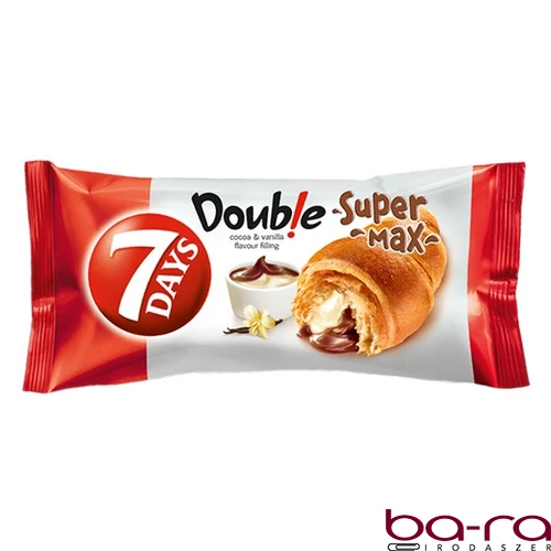 Croissant 7DAYS Super Double Max kakaós és vaníliás töltelékkel 110 g