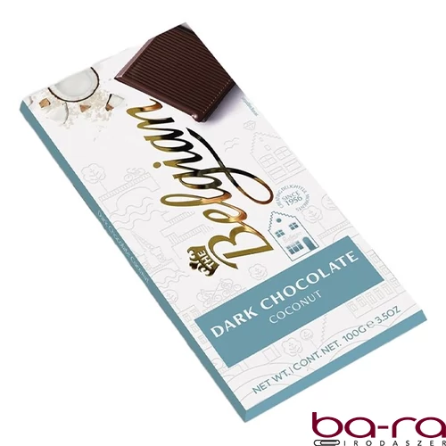 Csokoládé BELGIAN Dark Coconut kókuszos étcsokoládé 100 g