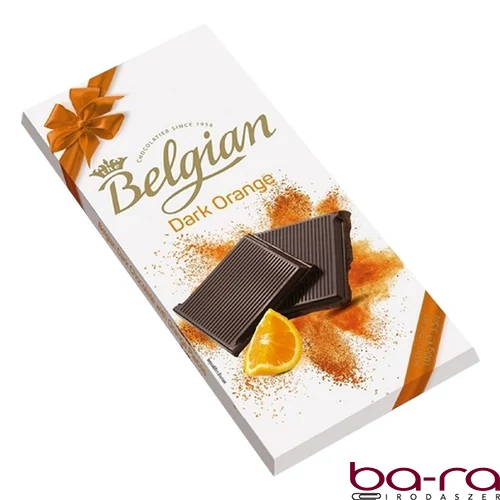 Csokoládé BELGIAN Dark Orange narancsos étcsokoládé 100 g
