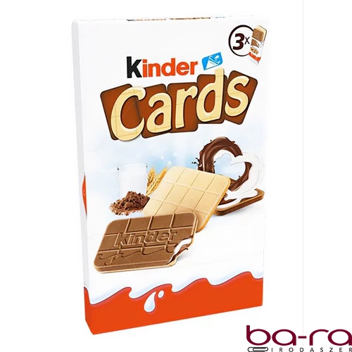 Csokoládé KINDER Cards 3 darabos 76,8 g