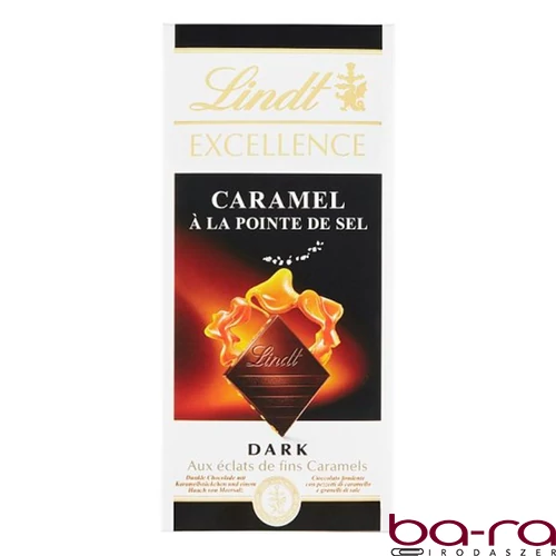 Csokoládé LINDT Excellence karamellás tengeri sós étcsokoládé 100 g