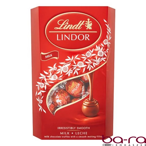 Csokoládé LINDT Lindor Milk tejcsokoládé golyók díszdobozban 337 g