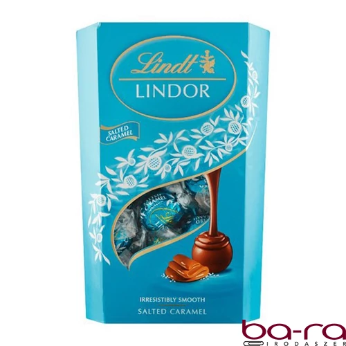 Csokoládé LINDT Lindor Salted Caramel sós karamellás csokoládé golyók díszdobozban 337 g