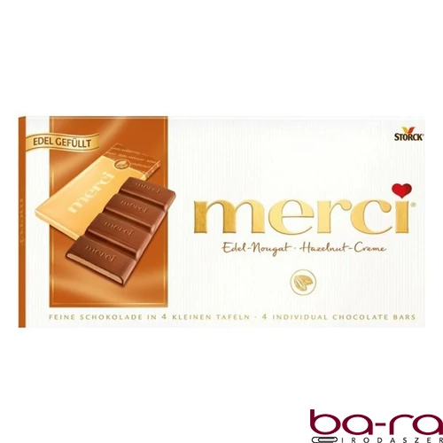 Csokoládé MERCI Mogyorókrémes 112 g