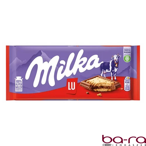 Csokoládé MILKA Alpesi tejcsokoládés-Kekszes 87 g