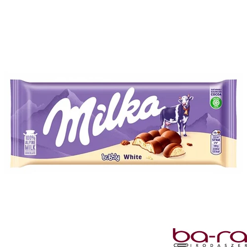 Csokoládé MILKA Bubbly White fehércsokoládés 95 g
