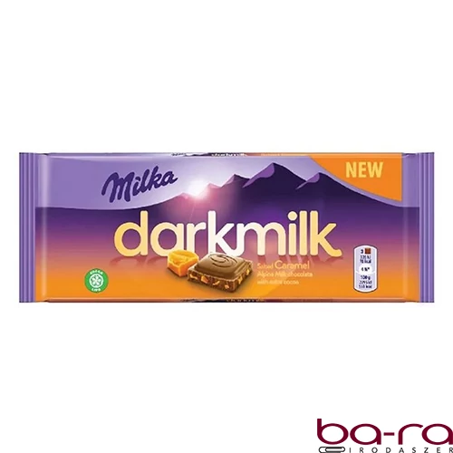 Csokoládé MILKA Darkmilk sós karamellás 85 g