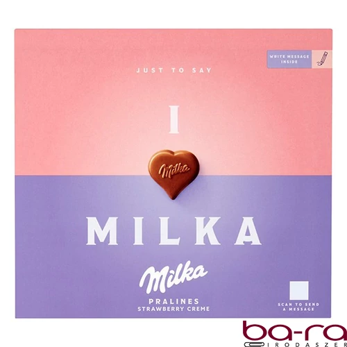 Csokoládé MILKA ILoveMilka epres krémtöltelékes 110 g