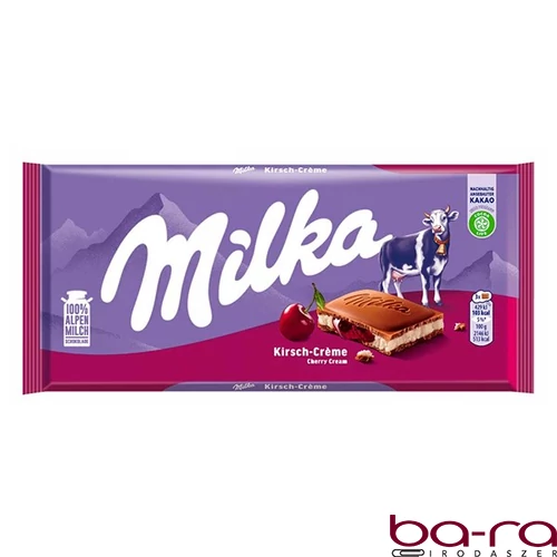 Csokoládé MILKA Meggyes-Krémtöltelékes 100 g