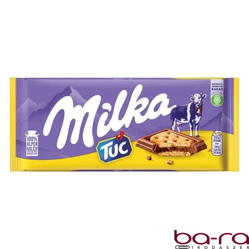 Csokoládé MILKA TUC Alpesi tejcsokoládés-Sós krékeres 87 g