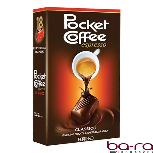 Csokoládé POCKET COFFEE 18 darabos 225 g
