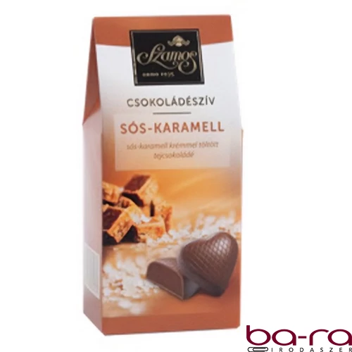Csokoládé SZAMOS Csokoládészív sós karamell sátordoboz 110 g