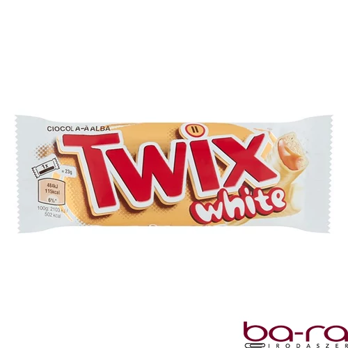 Csokoládé TWIX fehércsokoládés 46 g