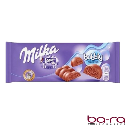 Csokoládé táblás MILKA Bubbly milk 90 g