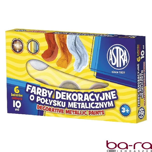 Dekorfesték ASTRA metál színek 6 darabos