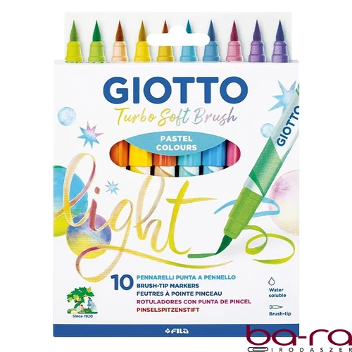 Ecsetfilc GIOTTO Turbo Soft akasztható pasztell 10 darabos