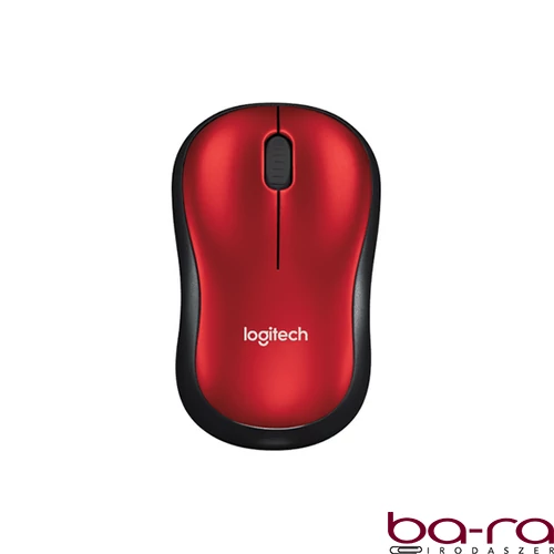Egér vezeték nélküli LOGITECH M185 2,4 Ghz 1000 DPI piros
