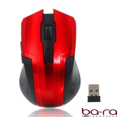 Egér vezeték nélküli SILVERLINE RF-107 USB piros