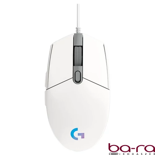Egér vezetékes LOGITECH G203 Lightsync USB 6 gombos 8000 DPI fehér