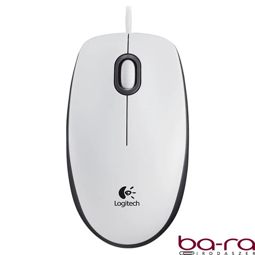 Egér vezetékes LOGITECH M100 USB 1000 DPI fehér