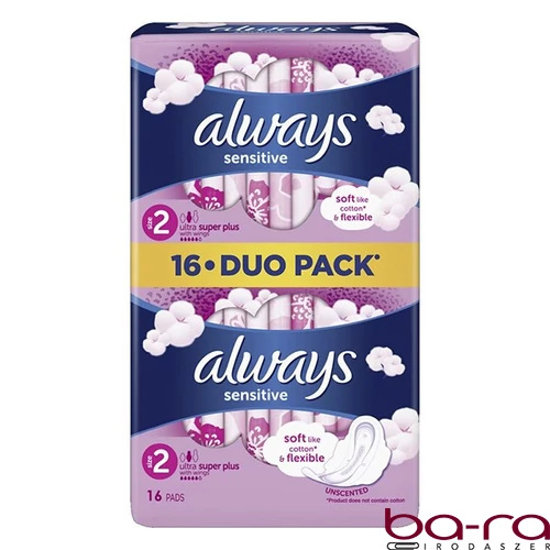 Egészségügyi betét ALWAYS Sensitive ultra super+ 16 darabos