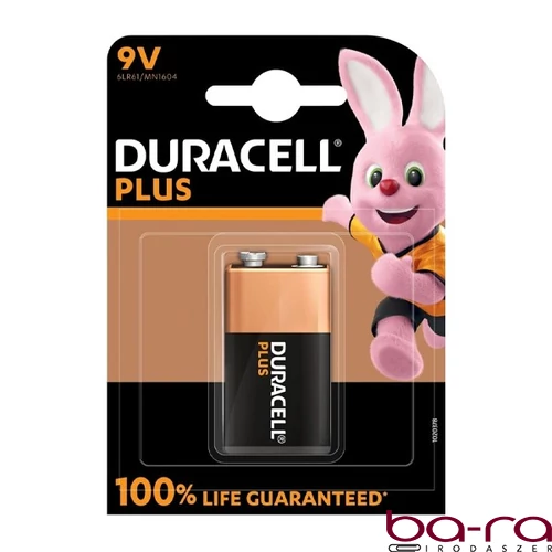 Elem DURACELL MN 1604 K1 Plus 9V 1-es