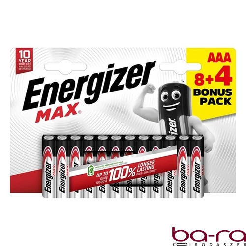 Elem mikro ENERGIZER "Max" AAA 8+4 darabos