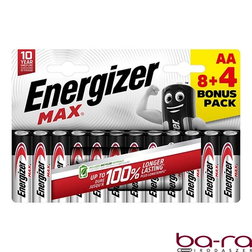 Elem ceruza ENERGIZER "Max" AA 8+4 darabos