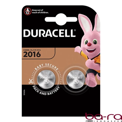 Gombelem DURACELL DL2016/CR2016 2-es