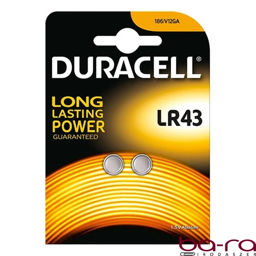 Gombelem DURACELL LR43 2-es