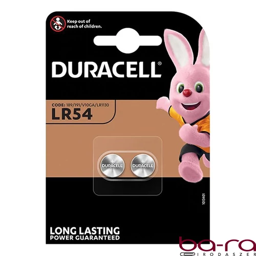 Gombelem DURACELL LR54 2-es