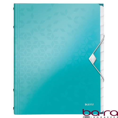 Előrendező LEITZ Wow A/4 PP 12 részes jégkék